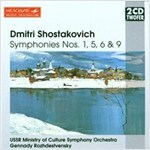 Gennady Rozhdestvensky / 쇼스타코비치 : 교향곡 1, 5, 6 &amp; 9번 (Shostakovich : Symphonies Nos. 1, 5, 6 &amp; 9) (2CD/수입/74321496112)