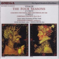 Johannes Somary, Yuval Waldman, Virginia Brewer / Vivaldi : The Four Seasons &amp; Bach : Concerto in C minor for Violin, Oboe and Strings &amp; Corelli: Christmas Concerto (OOVC5006/프로모션)