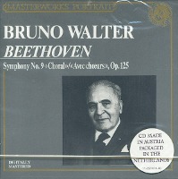Bruno Walter / 베토벤 : 교향곡 9번 &#039;합창&#039; (Beethoven : Symphony No.9 Op.125 &#039;Choral&#039;) (수입/MPK45552)