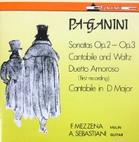 Franco Mezzena, Adriano Sebastiani / 파가니니: 바이올린과 기타를 위한 소나타 (Paganini: Sonatas for Violin and Guitar Op.2, Op.3) (수입/CDS62)