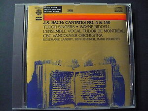Tudor Singers, Wayne Riddell / Bach : Cantates No. 4 &amp; 140 (수입/SMCD5029C)