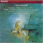 Clara Haskil, Igor Markevitch / Chopin : Piano Concerto No. 2 &amp; Falla : Noches en Los Jardines De Espana (수입/4164432)