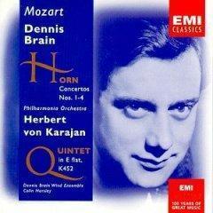 Dennis Brain, Herbert Von Karajan / 차르트 : 호른 협주곡집, 호른 5중주 (Mozart : Horn Concertos No.1 -4, Wind Quintet K.452) (수입/5562312)