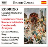 Maximiano Valdes / 로드리고 : 아랑훼즈 협주곡 (하프 버전) (Rodrigo : Concerto De Aranjuez, Concierto Serenata, Sones En La Giralda) (수입/8555843)